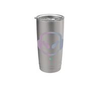 Funny DJ SmilingFace Blu Pastello|Rosa Bicchiere termico in acciaio inox doppia parete
