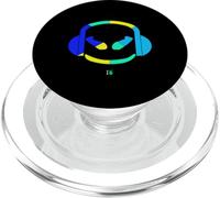 Funny DJ SmilingFace Multicolore Blu Marino|Blu Cielo|Aqua PopSockets PopGrip per MagSafe