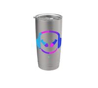 Funny DJ SmilingFace Multicolore Blu|Viola|Rosa Bicchiere termico in acciaio inox doppia parete