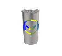 Funny DJ SmilingFace Multicolore Verde Oliva|Blu Navy| Bicchiere termico in acciaio inox doppia parete