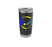 Funny DJ SmilingFace Multicolore Verde Oliva|Blu Navy| Bicchiere termico in acciaio inox doppia parete