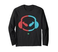 Funny DJ SmilingFace Pastello Rosso|Blu Maglia a Manica