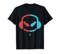 Funny DJ SmilingFace Pastello Rosso|Blu Maglietta