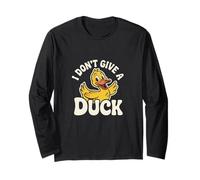 Funny Do I Look Like I Give A Duck I Don't Give A Duck Meme Maglia a Manica