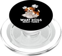 Funny Dog Cosa pensano davvero i cani Shoe Chew Dog Lover PopSockets PopGrip per MagSafe