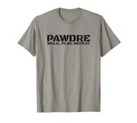 Funny Dog Dad Walk, Play, Repeat Graphic Print Dog Father Maglietta