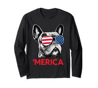 Funny Dog Merica 4 luglio Uomini Bambini Ragazzi Ragazze Cane Cucciolo Maglia a Manica