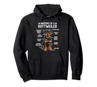 Funny Dog Owner Anatomy of A Rottweiler Felpa con Cappuccio