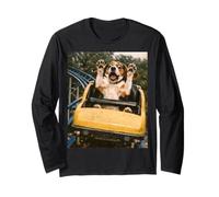 Funny Dog Roller Coaster Meme Silly Graphic Beagle Maglia a Manica