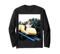 Funny Dog Roller Coaster Meme Silly Graphic Beagle Maglia a Manica