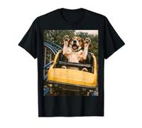 Funny Dog Roller Coaster Meme Silly Graphic Beagle Maglietta