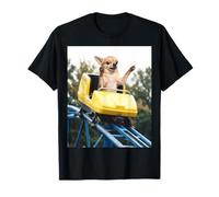 Funny Dog Roller Coaster Meme Silly Graphic Chihuahua Maglietta