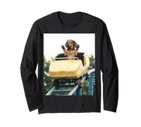 Funny Dog Roller Coaster Meme Silly Graphic Dachshund Maglia a Manica