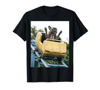 Funny Dog Roller Coaster Meme Silly Graphic French Bulldog Maglietta