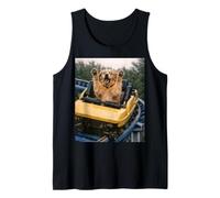 Funny Dog Roller Coaster Meme Silly Graphic Golden Retriever Canotta