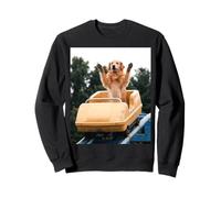 Funny Dog Roller Coaster Meme Silly Graphic Golden Retriever Felpa