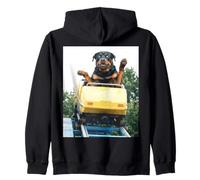 Funny Dog Roller Coaster Meme Silly Graphic Rottweiler Felpa con Cappuccio