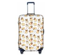 Funny Dog Travel Bagagli Protettore Valigia Copertura Elastico Antigraffio Multi-Size, bianco, Small
