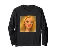 Funny Doll Face Meme Hilarious Disgusting Doll Face Pun Maglia a Manica