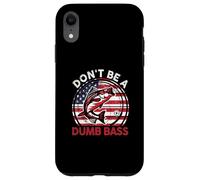 Funny Don't Be Dumb Bass Fish, regalo per la festa del papà che pesca Custodia per iPhone XR