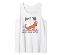Funny Don't Fart Dog doing Yoga Workout Pose Canotta