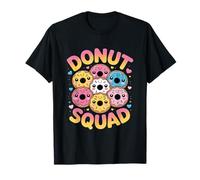 Funny Donut Squad Kawaii Personaggi Sorridenti Maglietta