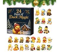 Funny Duck Christmas Calendar, 24 Days Holiday Countdown Box, Cute 3D Toy | Festive Advent Gift, Playful Accessory with Festive Designs, Family Supply for Party New Year