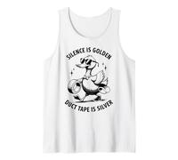 Funny Duck Citazione Shirt Silence Is Golden Duct Tape is Silver Canotta