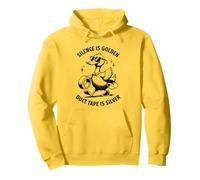 Funny Duck Citazione Shirt Silence Is Golden Duct Tape is Silver Felpa con Cappuccio