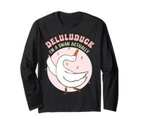 Funny Duck Deluluduck I'm a Swan Actually Maglia a Manica