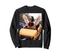 Funny Duck Roller Coaster Meme Silly Graphic Felpa