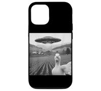 Funny Duck Selfie UFO Alien Photo Mallard Duck Lover Custodia per iPhone 12/12 Pro
