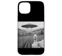 Funny Duck Selfie UFO Alien Photo Mallard Duck Lover Custodia per iPhone 15 Plus