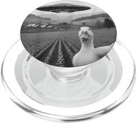 Funny Duck Selfie UFO Alien Photo Mallard Duck Lover PopSockets PopGrip per MagSafe