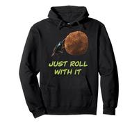 Funny Dung Beetle Just Roll with It Insetto per Uomini e Donne Felpa con Cappuccio
