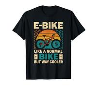 Funny E-Bike Rider Cyclist Electric Bicycle Cycling Lover Maglietta
