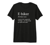 Funny E-Biker Definition Cycling Electric Bike Maglietta Premium