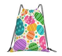 Funny Easter Bunny Eggs Unisex Zaino Con Coulisse Resistente Sacca Sportiva Leggero Gym Sack Per Escursionismo Yoga Calcio
