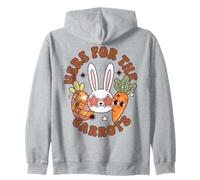 Funny Easter Bunny Just Here for The Carrots Felpa con Cappuccio