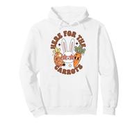 Funny Easter Bunny Just Here for The Carrots Felpa con Cappuccio