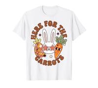 Funny Easter Bunny Just Here for The Carrots Maglietta