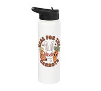 Funny Easter Bunny Just Here for the Carrots Stainless Steel Insulated Water Bottle