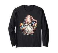 Funny Easter GNOME Graphic for Women Girls Cute Easter Egg Maglia a Manica