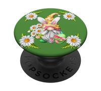 Funny Easter Gnome Graphic For Women Teachers And Daisy Mom PopSockets PopGrip Adesivo