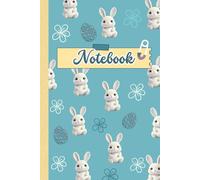 Funny Easter Notebook: Cute Pastel Easter Bunny Lined Notebook | Mint Cover Happy Easter Journal | 6x9, 100 Pages for Kids, Teens and Adults