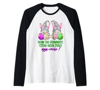 Funny Easter Workout GNOME Pun for Gym Women for Exercise Maglia con Maniche Raglan