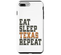 Funny Eat Sleep Texas Repeat, Great State of Texas Souvenir Custodia per iPhone 7 Plus/8 Plus