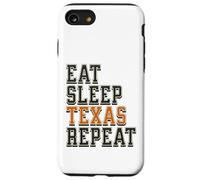 Funny Eat Sleep Texas Repeat, Great State of Texas Souvenir Custodia per iPhone SE (2020) / 7/8