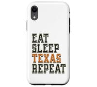 Funny Eat Sleep Texas Repeat, Great State of Texas Souvenir Custodia per iPhone XR