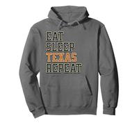 Funny Eat Sleep Texas Repeat, Great State of Texas Souvenir Felpa con Cappuccio
